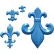 Fleur de lis Set 1/2 x 2