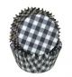 Black Gingham Standard baking cup  / Cupcake Liner Glassine / 50 count