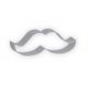 Cookie Cutter Mustache 4.5"